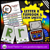 Letter R Alphabet Flip Book and STEM Mats | Interactive No