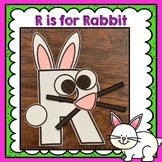 Letter R Craft, Alphabet Craft, Rr is for Rabbit, Rabbit Craft