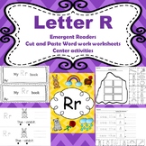 Letter R activities (emergent readers, word work worksheet