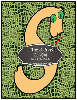 Letter R Raccoon, Letter P Pig and Letter S Snake Cut-outs by Terry's Touch