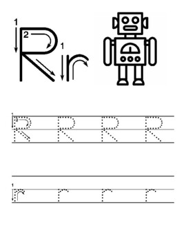 letter r tracing worksheets by owl school studio tpt