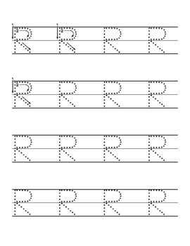 Letter R Tracing Worksheets By Owl School Studio 