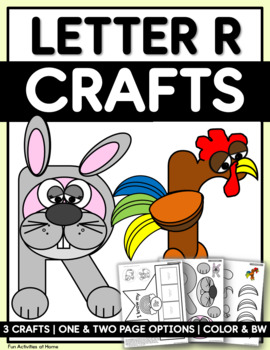 Preview of Letter R Crafts - R is for Rabbit R is for Rooster + R Crown