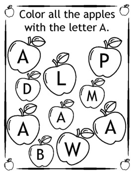 Letter Recognition - A by Courtney Hawkins | TPT