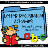 *Letter Recognition Activities for Intervention/RTI/MTSS