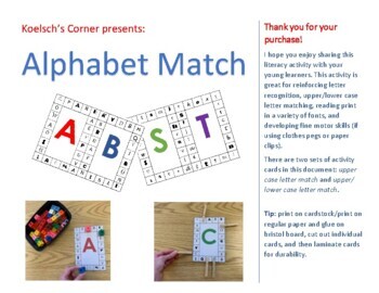 Preview of Letter Recognition/Alphabet Match