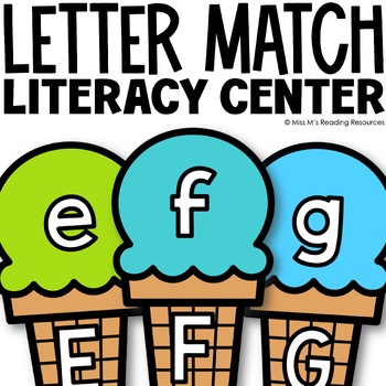 Preview of Letter Recognition Alphabet Match Game | Kindergarten Literacy Center