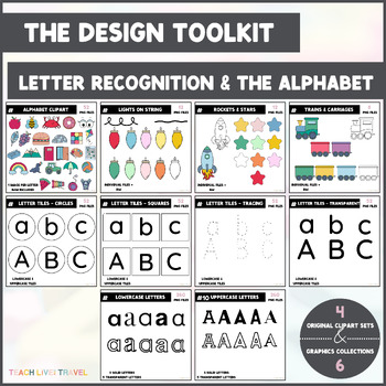 Preview of Letter Recognition & Alphabet | The Design Toolkit | Clipart for TpT Sellers