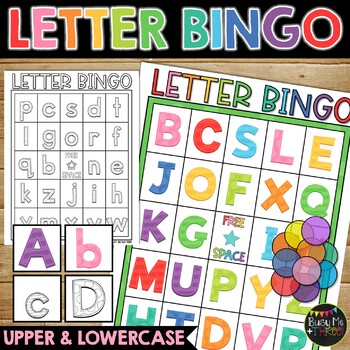 Letter Recognition Bingo Game Activity | Uppercase | Lowercase | 25 ...