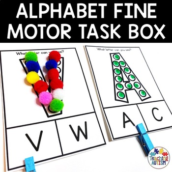 Preview of Letter Recognition | Fine Motor Task Box