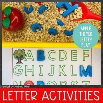 Letter Recognition Games Apple Theme | TPT