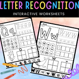 Letter Recognition Interactive Worksheets - Preschool Alph