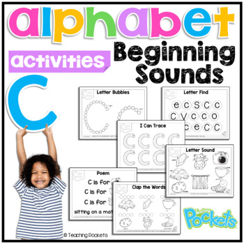Preview of Letter Recognition & Letter Sound | ABC Book & Poem | Letter Tracing | Letter C