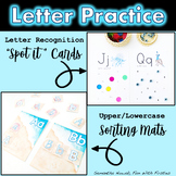 Letter Recognition Mats: uppercase & lowercase alphabet w/