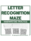 Letter Recognition Maze Handwriting Practice