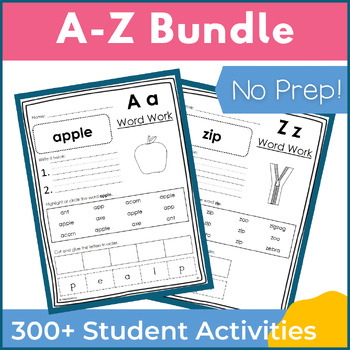 Preview of Letter of the Week A-Z Year-Long Bundle NO PREP