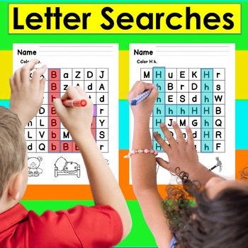 Preview of Letter Recognition Searches - Letter Searches Digital Resource Independent Work