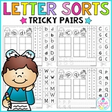Letter Recognition Sorting Activity for Reversals and Tric
