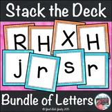 Letter Recognition Stack the Deck Bundle Upper and Lowerca