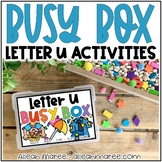 Letter Recognition Task Card Centers - Letter U Busy Box