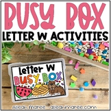 Letter Recognition Task Card Centers - Letter W Busy Box
