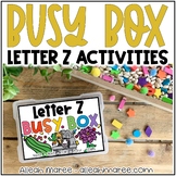 Letter Recognition Task Card Centers - Letter Z Busy Box