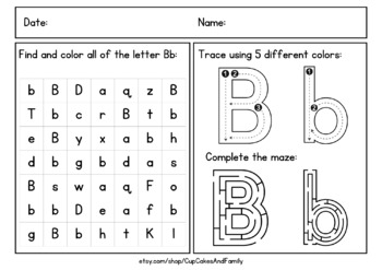 Letter Recognition Workbook | Alphabet Workbook | Handwriting Worksheets