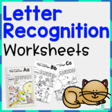 Letter Recognition Worksheet and Coloring Activity (NO PRE