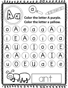 Preview of Letter Recognition Worksheets
