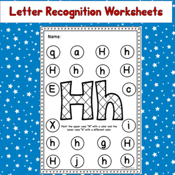 Letter Recognition and Alphabet Identification Worksheets | Dab a Dot ...