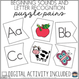 Letter Recognition and Beginning Sounds Boom Cards and Print