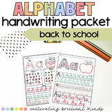 Preview of Letter Recognition and Handwriting Packet | Alphabet Review Worksheets