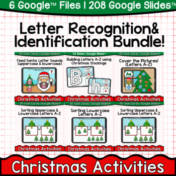 Letter Recognition and Identification (Christmas Theme) I Google Slides™