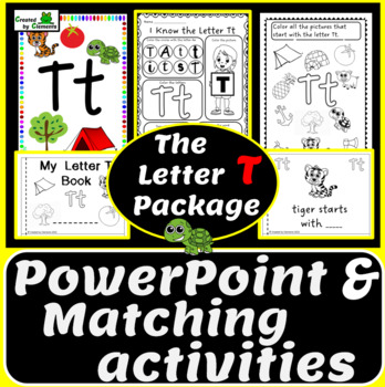 Preview of Letter Recognition and Initial Sounds - The Letter T Package - Kindergarten