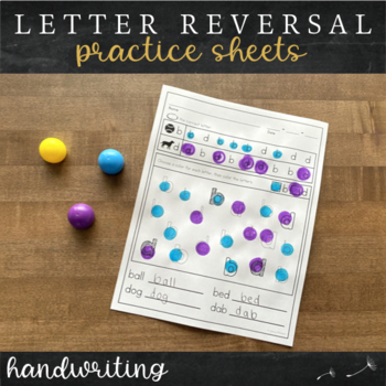 Preview of Letter Reversal Worksheet