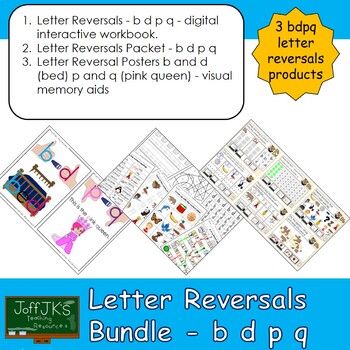 Preview of Letter Reversals Bundle - b d p q