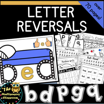 Preview of Letter Reversals Posters, Worksheets, and Activities