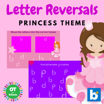 Preview of Letter Reversals - Princess Theme