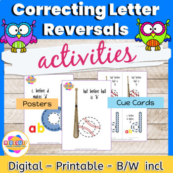 Preview of Letter Reversals Worksheet | P & Q reversals | Dyslexia activities