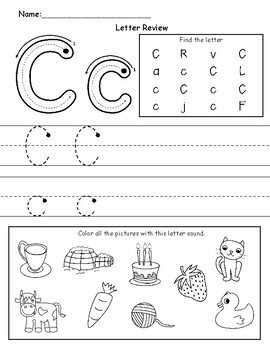 Letter Review Alphabet Worksheets, Printable Alphabet Review Activities ...