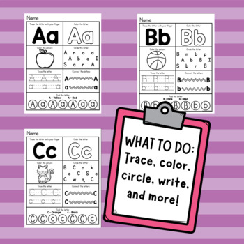 letter review worksheet by taylor made pre k teacher tpt