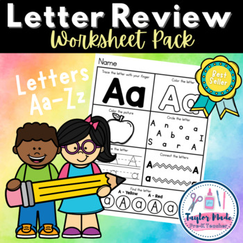 letter review worksheet by taylor made pre k teacher tpt