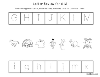 Letter Review Worksheets by Miss Doree | TPT