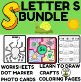 LETTER S BUNDLE- Worksheets Coloring Pages Crafts Dot Mark