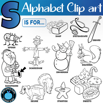 Alphabet Clip Art: Letter S - Phonics Clipart Set - Personal or Commercial  Use
