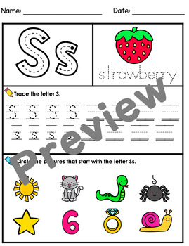 Letter S Worksheets! by Kindergarten Swag | Teachers Pay Teachers