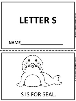 Preview of Letter S tracing and coloring emergent reader for pre-K, K, homeschool. Spec.Ed