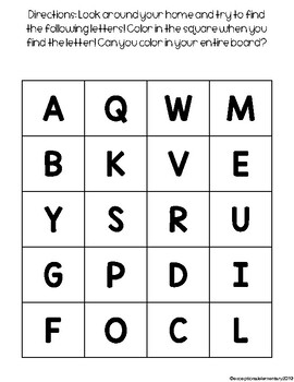 Letter Scavenger Hunt Freebie by Exceptional Elementary | TPT