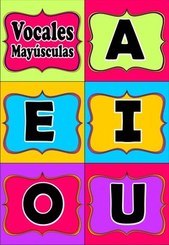 Spanish Vowels Flash Cards and Matching Game by Little Steps | TpT