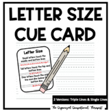 Letter Size Visual Cue Card